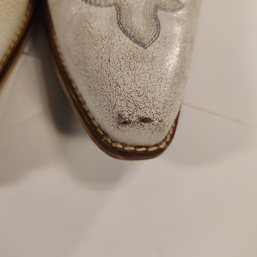 Myra Yipple Western Leather Booties size 9, crackle leather - Picture 5 of 16